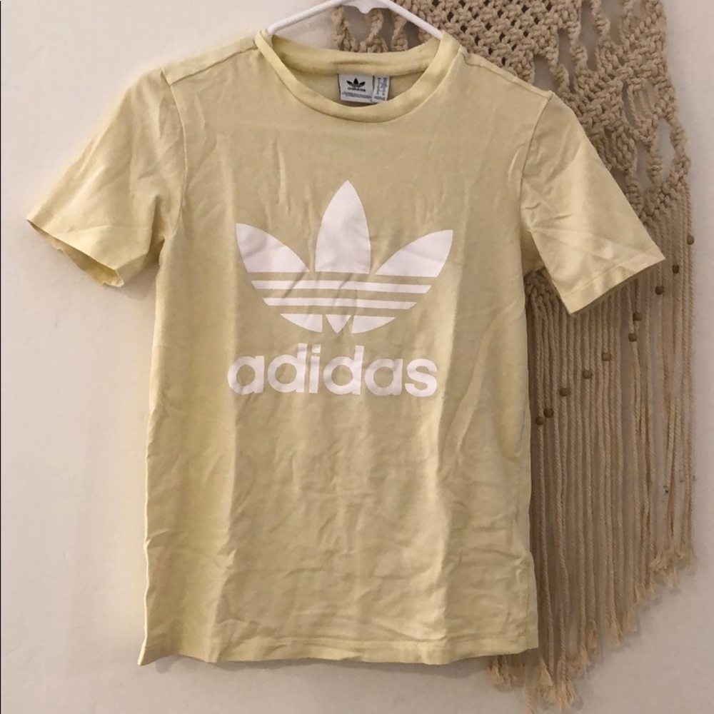 Yellow adidas tee